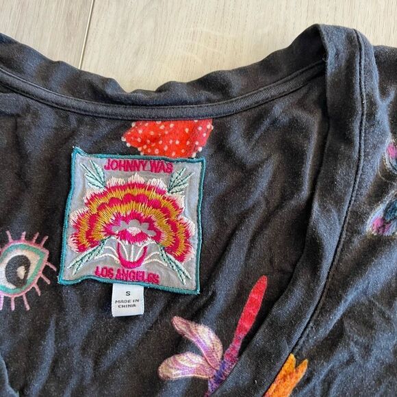 Johnny Was Zooey Favorite Border V Neck Teesize S - Picture 4 of 7